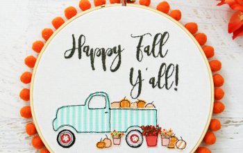happy fall borduurring